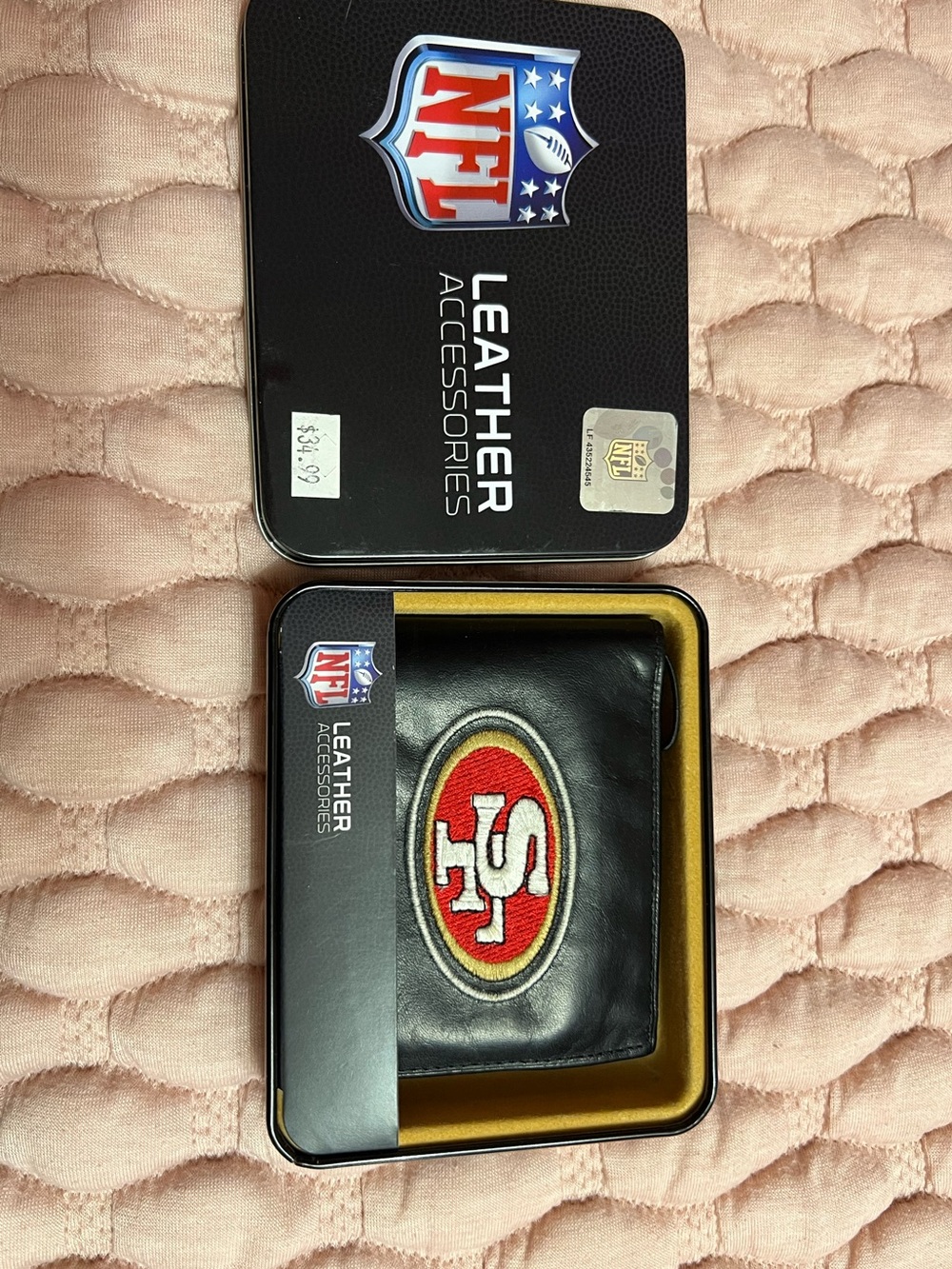 nfl 49ers leather flip wallet